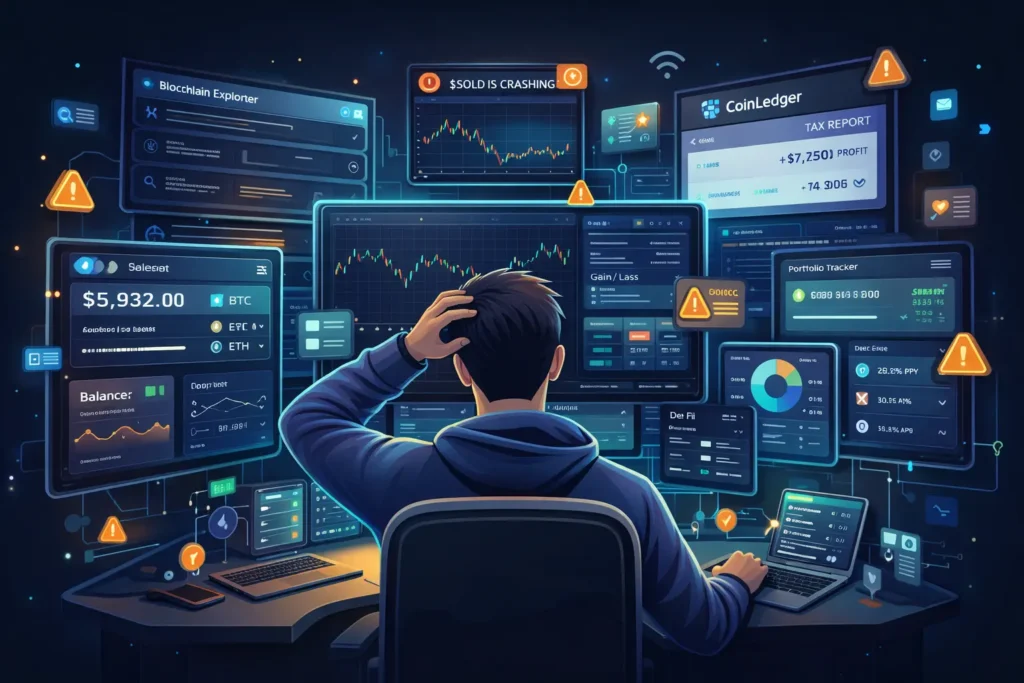 crypto tools 2026 investor dashboard overload