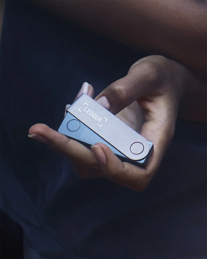 Ledger Nano X hardware wallet design close-up for security comparison 2026