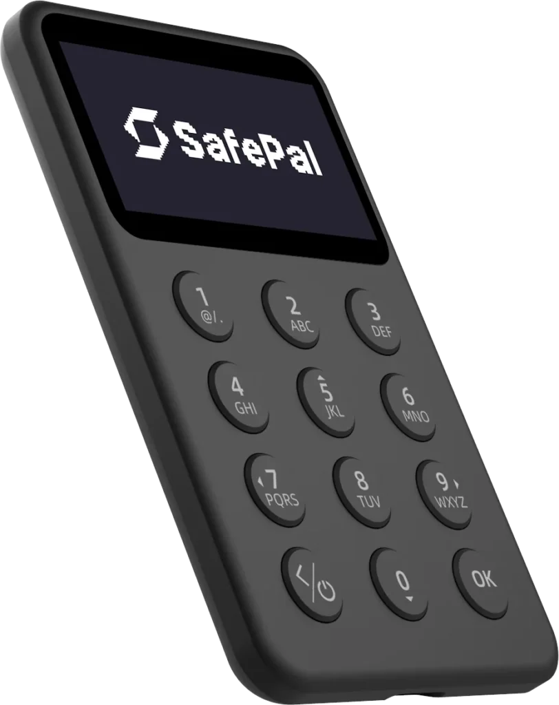 SafePal X1 hardware wallet review 2026 showing Bluetooth-enabled crypto cold storage device with numeric keypad