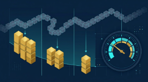 illustration showing Bitcoin block rewards being cut in half over time while miners continue securing the network