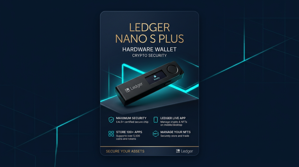 Ledger Nano S Plus hardware wallet product