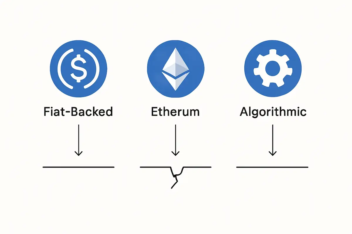 diagram showing different stablecoin types and their respective depeg risk mechanisms
