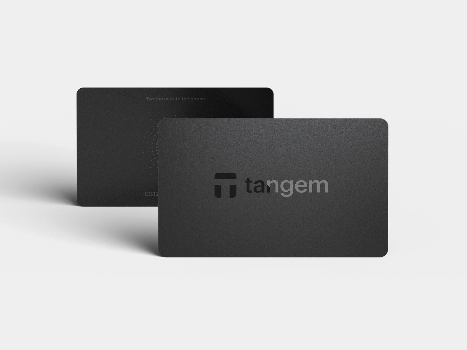 Tangem Wallet NFC cards showing two black cards with Tangem branding