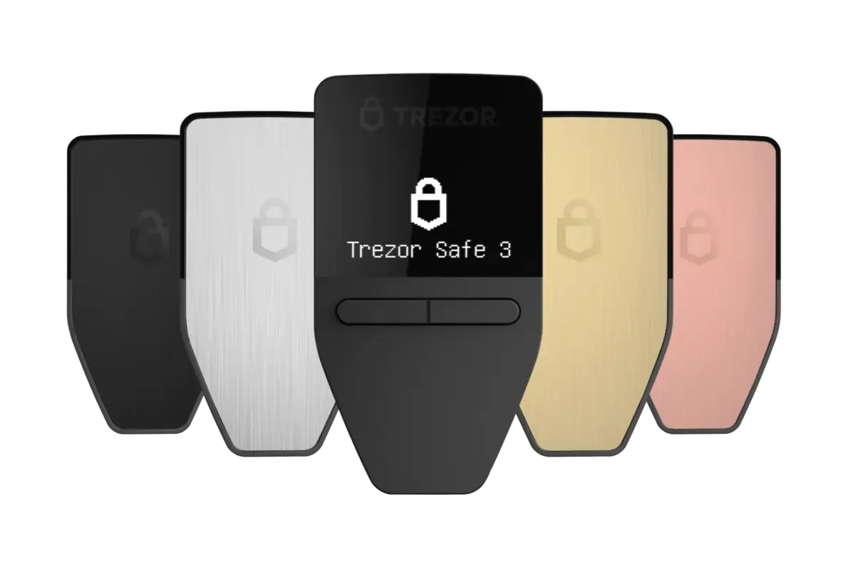 Trezor Safe 3 hardware wallet official product render