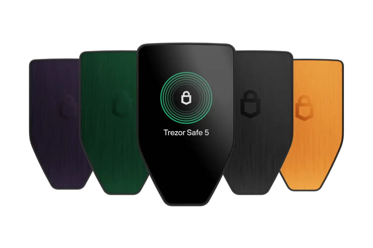 Trezor Safe 5 hardware wallet official product render