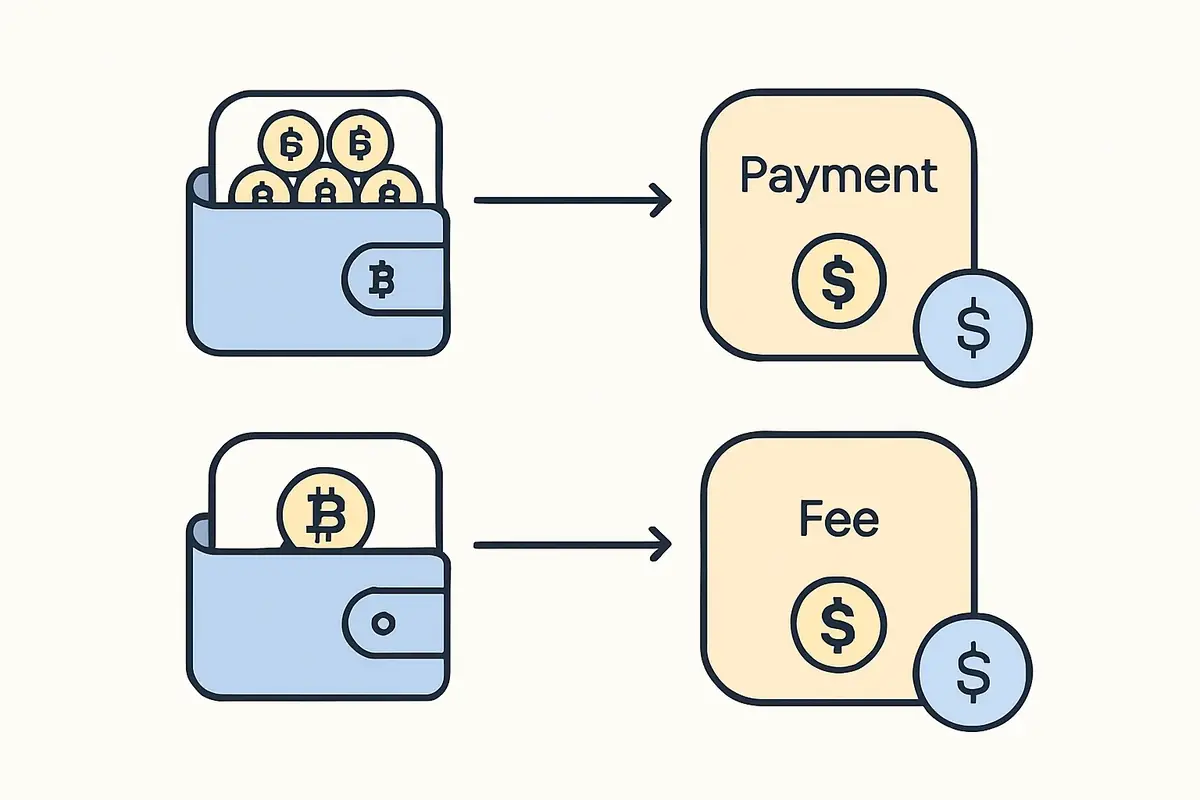 UTXO fragmentation vs consolidated transaction fee comparison comparison of low-input versus high-input bitcoin transaction showing fee difference